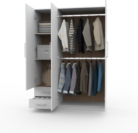 Placard Dielfe 3P 130Cm Pac130 Blanco