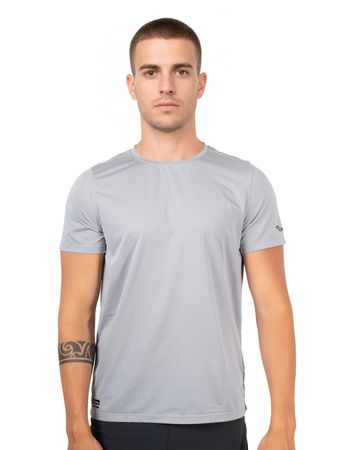 Remera Saucony Stopwatch Hombre Running Gris