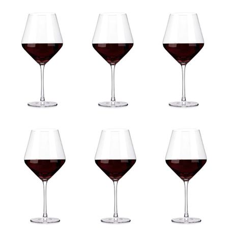 Set X 6 Copas Chatte Agua Vino Burgundy 705 Ml Nonfork Transparente
