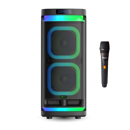 Parlante Gca Beat Doble Woofer 6,5 Luces Y Microfono