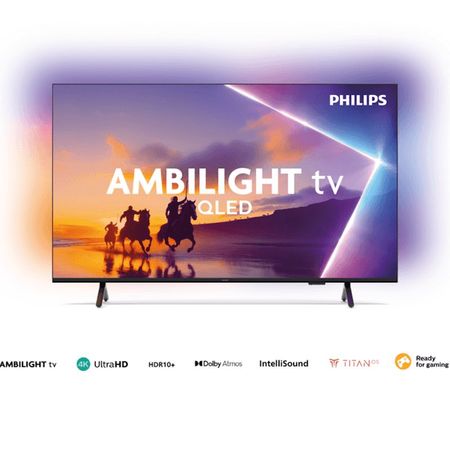 Smart Tv Philips 50 4K Qled Ambilight Titan Os 50Pud8250