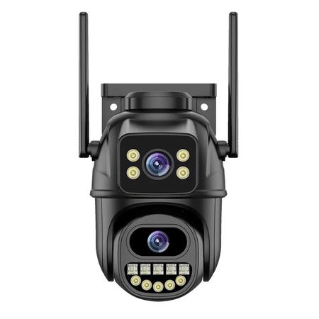 Cámara de Seguridad Dalton Doble Exterior / Interior Leds 4K Negra DA-CAM08