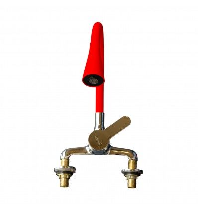 Canilla mezcladora monocomando mesada flexible Rojo Prego PREG9022