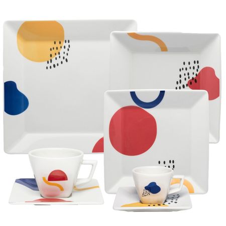 JUEGO VAJILLA X42 TE CAFE PORCELANA DESSAU - OXFORD