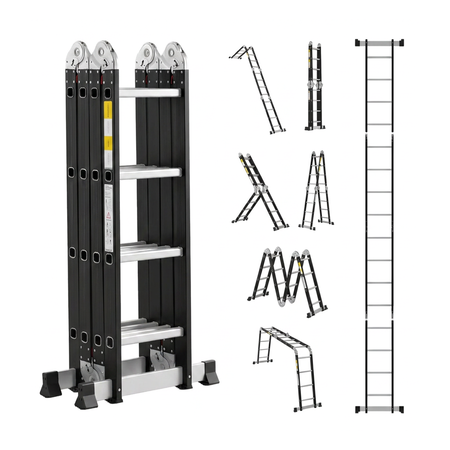 Escalera Articulada Multi Branx Aluminio 4x4 16 Escalones