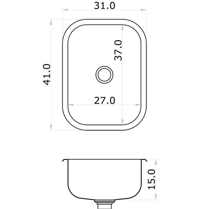 Bacha Pileta de Cocina Económica Simple 101EC Mi Pileta - Vista 5