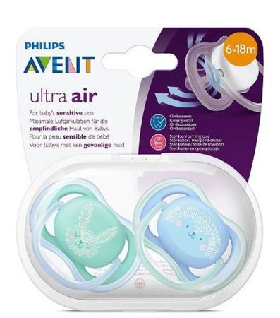 Chupetes Ultra Air Deco 2X Ultra Air Chupetes Deco (6-18M), ( SCF344/22)