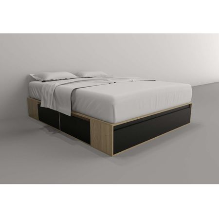 Box Multifunción 1.60 Mts 4 Cajones 1 Botinero Tables Cod: 6443 Olmo Finlandes-Negro