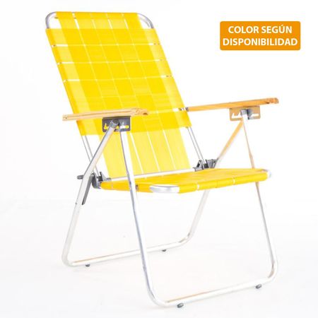 Reposera Plegable Descansar Art. 80001 Caño Aluminio 1" *Color segun disponibilidad*