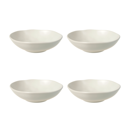 Set x 4 Platos Hondo Bowl 20 cm Cerámica Irregular Organic Mate