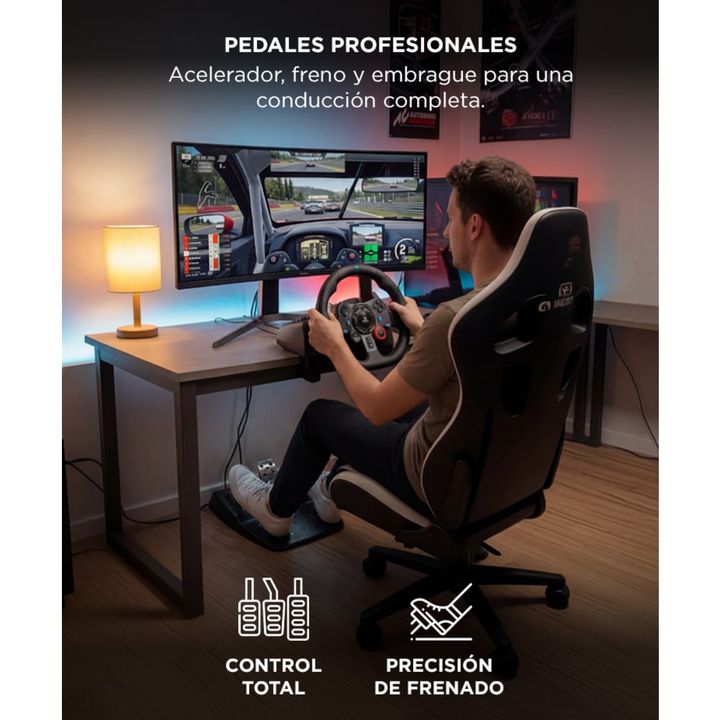Volante Logitech G29 Force Feedback Realista Simulación 900 Grados Con Pedales Incluidos - Vista 5