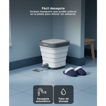 Mini Lavadora Secadora Gadnic 2 En 1 Plegable Portátil