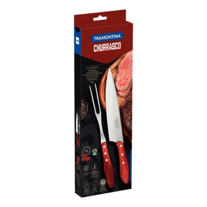 Set Cubiertos Tramontina 2pz Parrilla Polywood - Rex - Vista 3