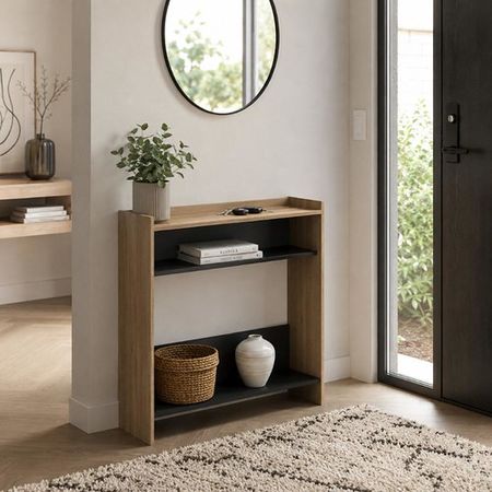 Recibidor Abierto DS Home Olmo Negro 96x25x10 cm