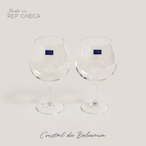 SET X 4 COPAS DE CRISTAL DE BOHEMIA GIN TONIC 820 ML