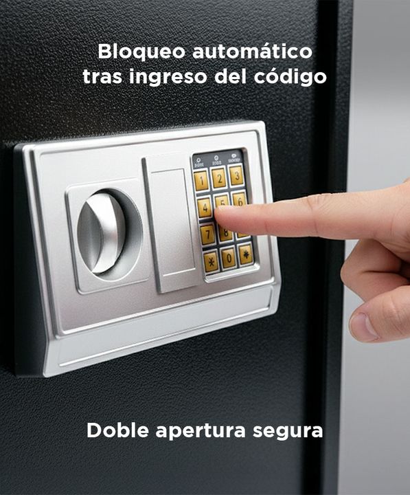 Caja Fuerte Gadnic Seguridad Reforzada Digital Con Llave y Teclado - Vista 3
