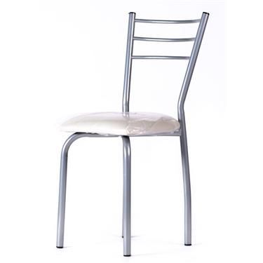 Silla De Caño Gris Auguste Tapizado Color Tiza DAKAR-TIZA