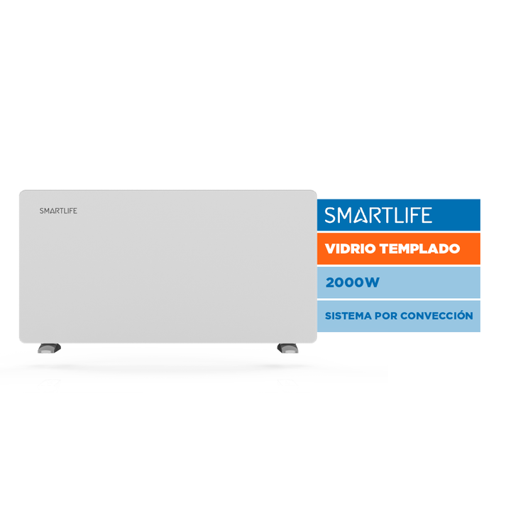 Calefactor Panel de Vidrio Smartlife 2000W Portatil Blanco - Vista 8