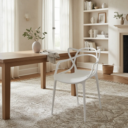 silla comedor polipropileno master blanco unican