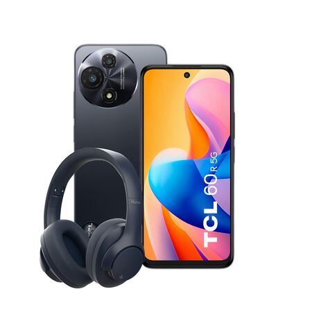 Combo TCL 60R 5G 8+128GB Space Gray + Auriculares Hune Over-ear Azul