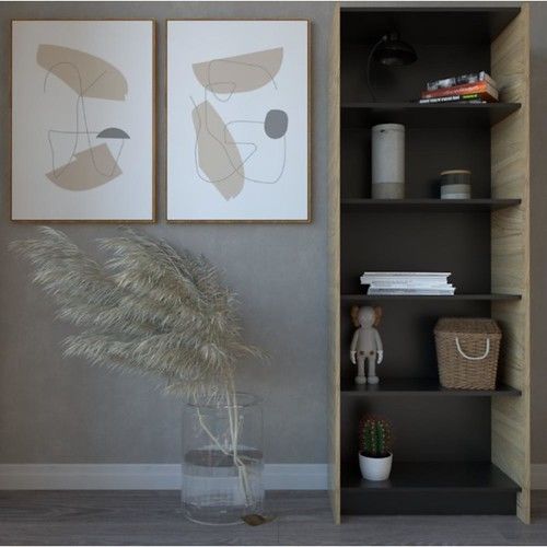 Estanteria Grande Abierta DS Home Olmo Negro 70x180x34 cm - Vista 4