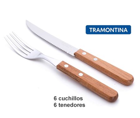 JUEGO DE 12 CUBIERTOS ASADO TRAMONTINA