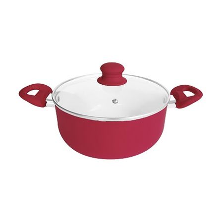 Cacerola Cerámica 24 Cm Rojo Carol
