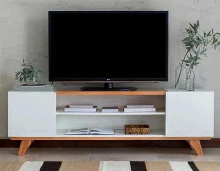 Mueble TV c/puertas Kali 1.50 ( blanco) TVKALI15M1EU