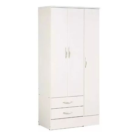 Placard Platinum 913 3 Puertas 2 Cajones 1 Barral Blanco