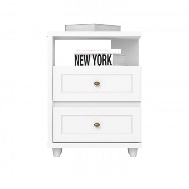 Mesa De Luz Henn D21-05 Americano Blanco - Vista 1