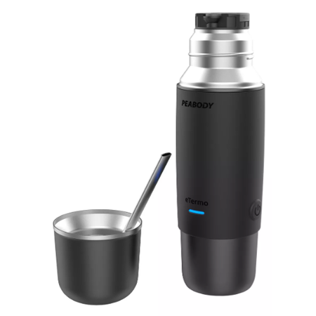 Termo eléctrico Peabody para auto 500ml acero inoxidable