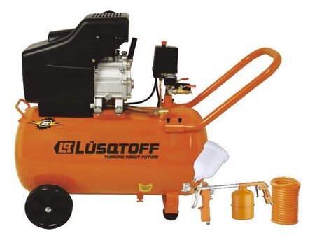 Compresor De Aire Lusqtoff LC-2550BK 50 Litros 2.5 Hp Con Kit