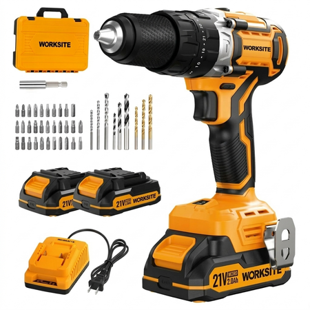 Taladro Percutor 13 Mm Brushless Worksite Rpm 1800 65nm