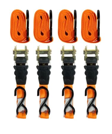 Cintas Amarre Con Crique 7000kg Lusqtoff L1412 4un X 4,6mts Naranja