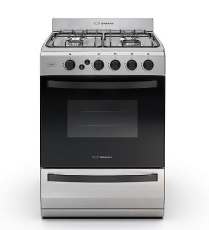 Cocina 57.5cm Multigas 4 Hornallas Luma Acero Ormay