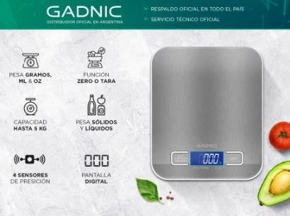 BALANZA DE COCINA GADNIC DIGITAL