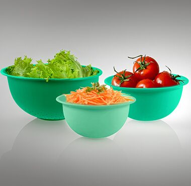 Set De 2 Bowls Verdes Y Colador - Vista 2