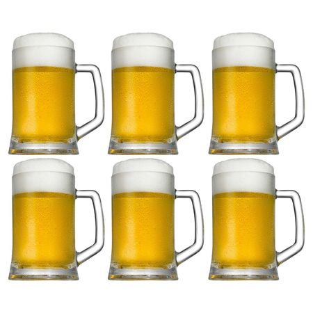 Set x 6 Vaso Chop Cerveza 500 Cc Vidrio Pasabahce Pub