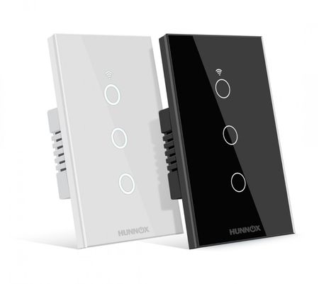 TECLA HUNNOX SMART TACTIL 3 CANALES BLANCO