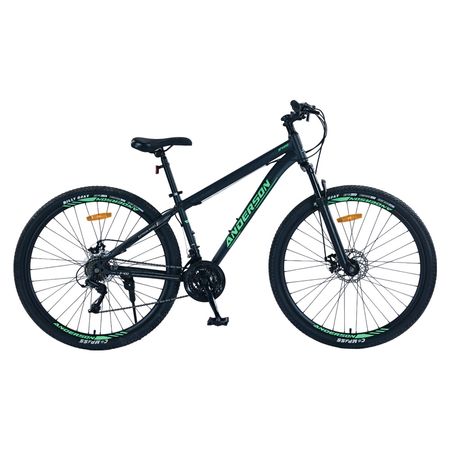 Bicicleta Mtb Anderson S400 R29, 21V Freno a Disco, Suspensión, Negro/Verde/Blanco L