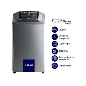 Lavarropas Automático DREAN Concept Neo Fuzzy LSDR0680TSO 6.5Kg 800Rpm Silver
