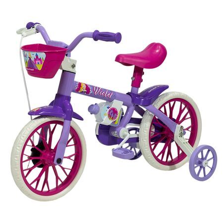 Bicicleta R12 Nathor con cantimplora Violeta