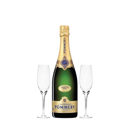 Set Espumante Pommery Millesime y 2 Copas Flauta Con Estuche