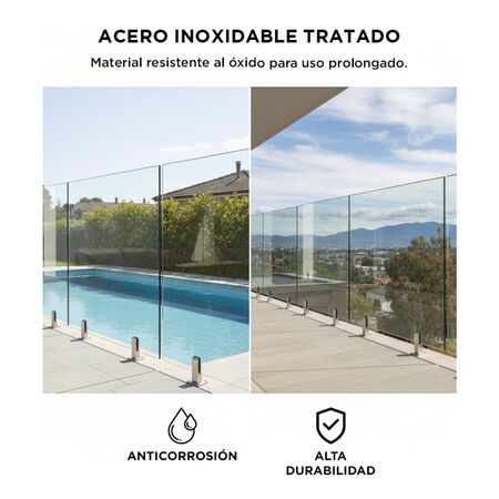 Mini Poste Gadnic Acero Inoxidable Para Balcones Piletas Escaleras