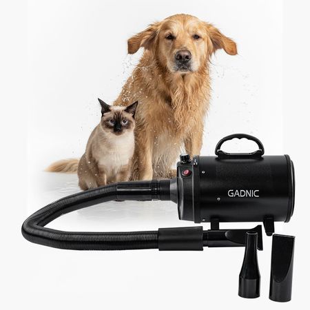 Secador De Pelo Para Perros PD2000 + Maquina De Cortar Pelo Canina S300 Profesional Gadnic