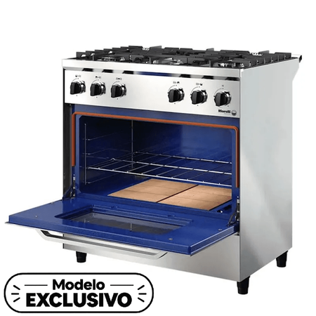 Cocina Morelli Presenza 82cm 5 Hornallas Acero iinox. 820