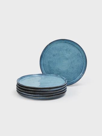 Set 6 Platos Postre Stoneware Porto Bio Avant Garde 21,5cm