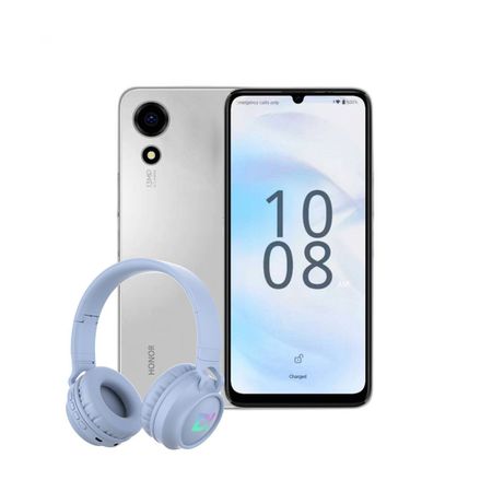 Combo Honor Choice T10 4+128GB Silver + Auriculares Vincha Dekkin Celeste