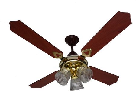 Ventilador De Techo Con Luz Auvent V3041 Oro 90W