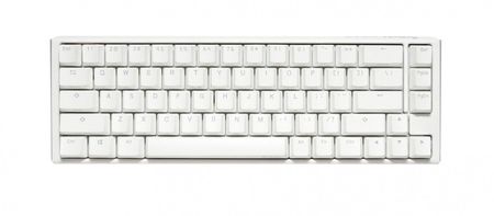 Teclado Mecanico Ducky One 3 SF Teclas Blancas Interruptor Rojo Ingles Pbt Doble Disparo sin Costuras Estuche Superior Blanco Estuche Inferior Blanco